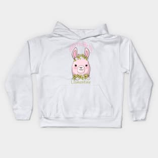 Will you be my Llamentine cute pink llama Kids Hoodie